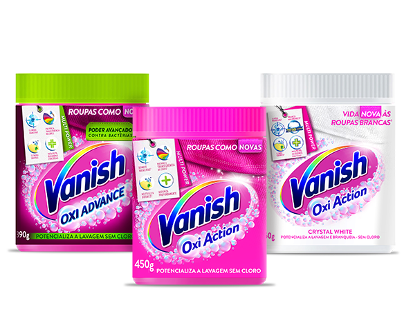 Variedade de produtos Vanish!
